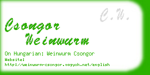 csongor weinwurm business card